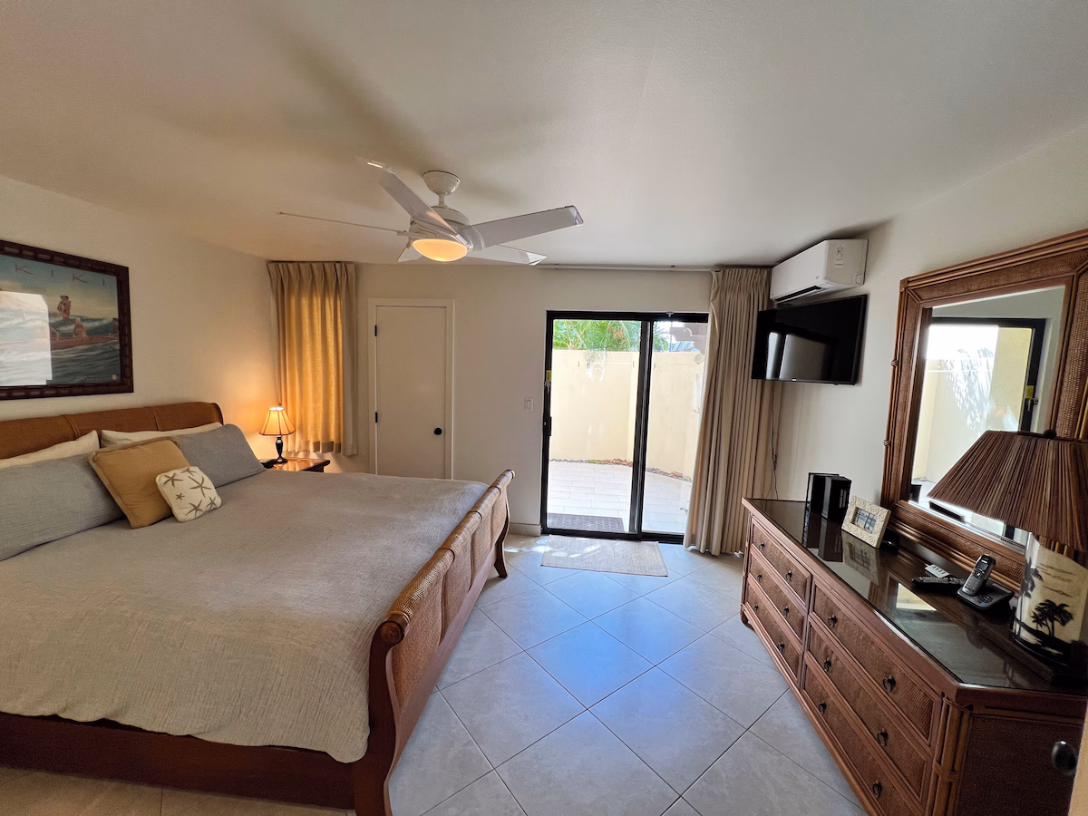 Alternate wide view of the king bedroom